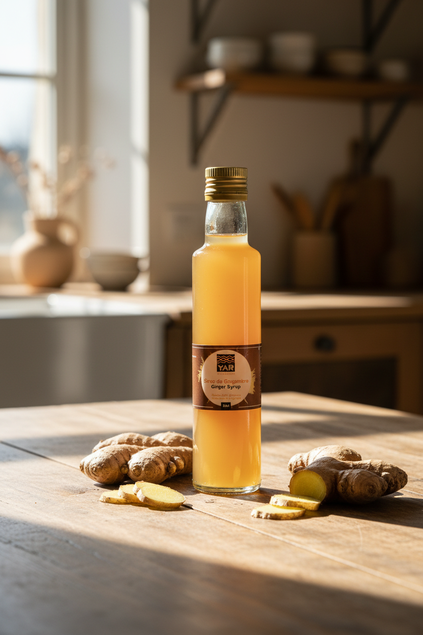 Sirop de Gingembre – Lumière naturelle & gingembre frais
