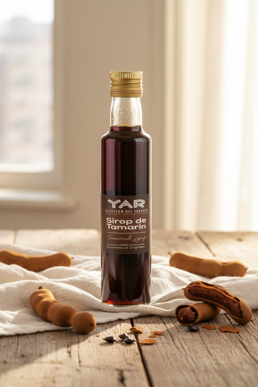 Sirop de Tamarin – Lumière naturelle bois