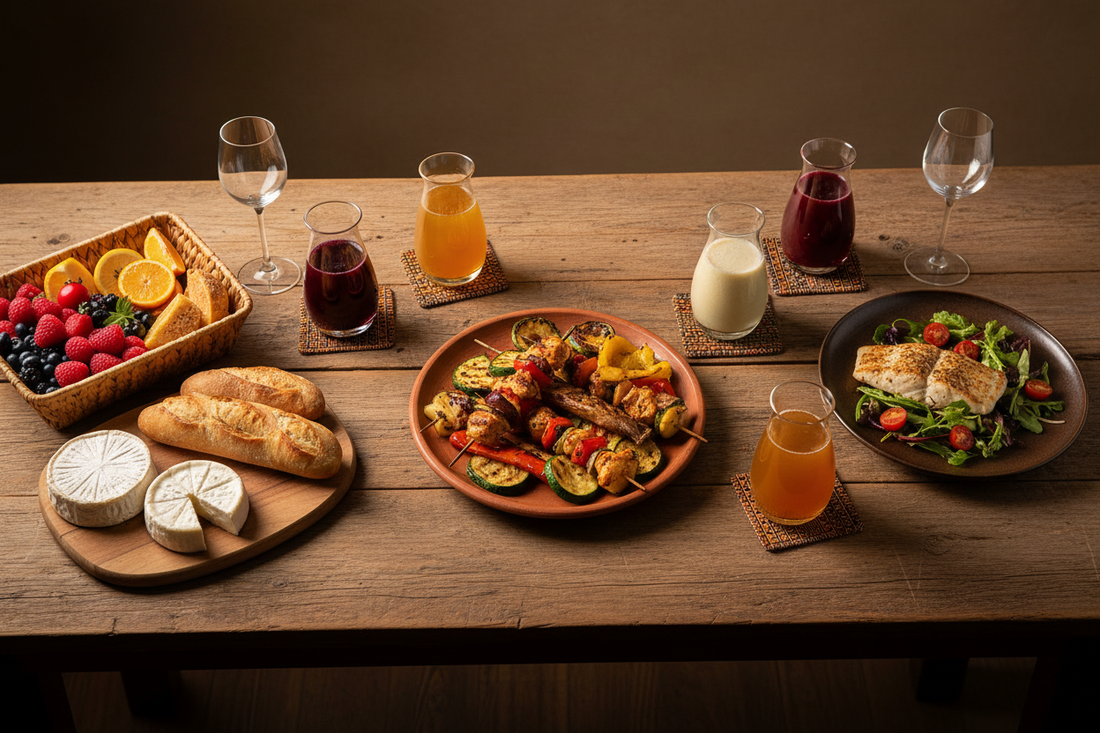 Accords entre boissons africaines artisanales et repas : brunch, grillades, poisson, fromages et desserts