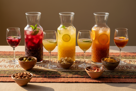 Apéritif sans alcool pour six personnes avec mocktails au bissap, gingembre et tamarin
