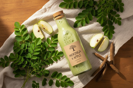 Bouteille de boisson artisanale pomme et moringa YAR Saveurs